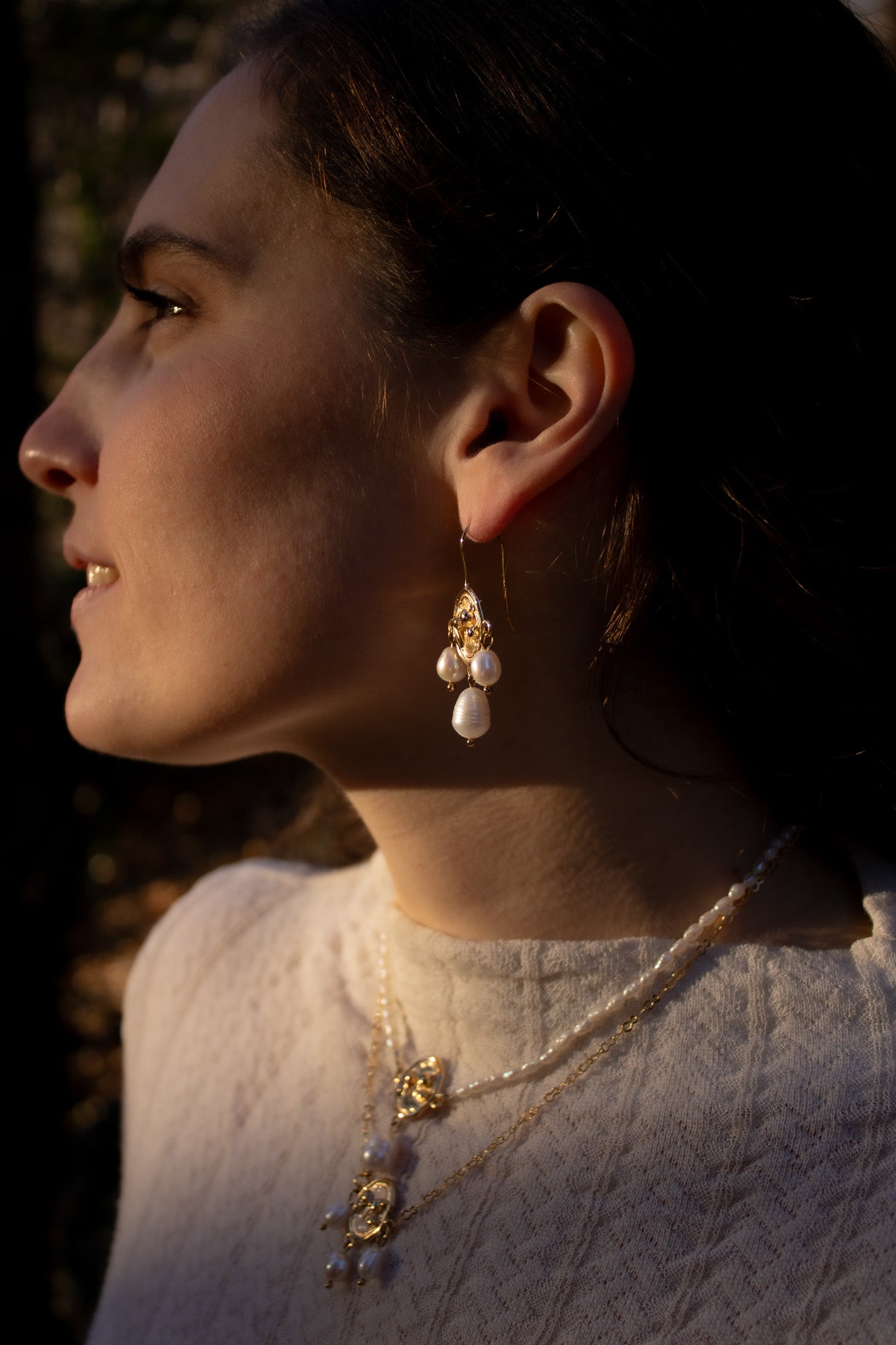 Orecchini Perle Serratura "Try try try"