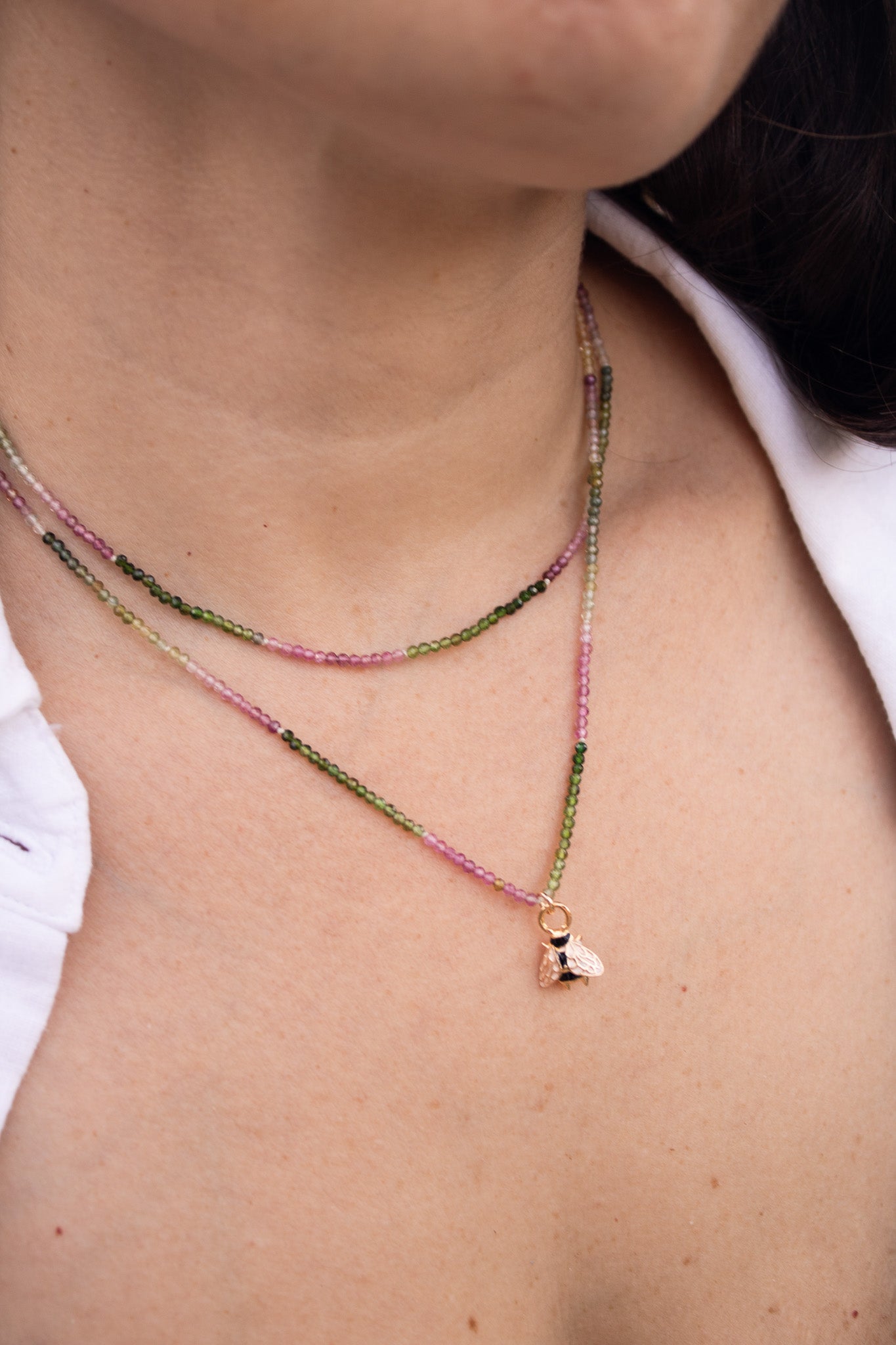 Collana con Tormaline multicolor