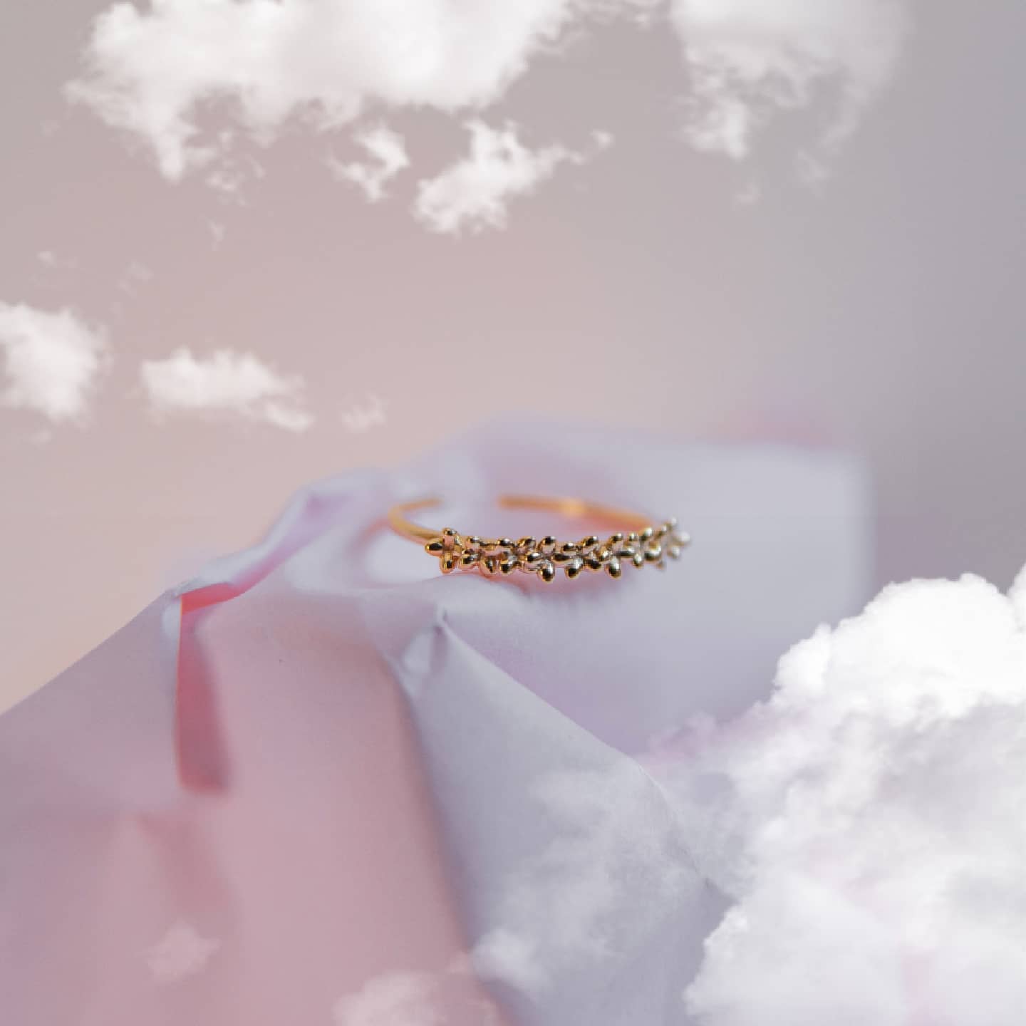 Anello Regolabile Coroncina di fiori