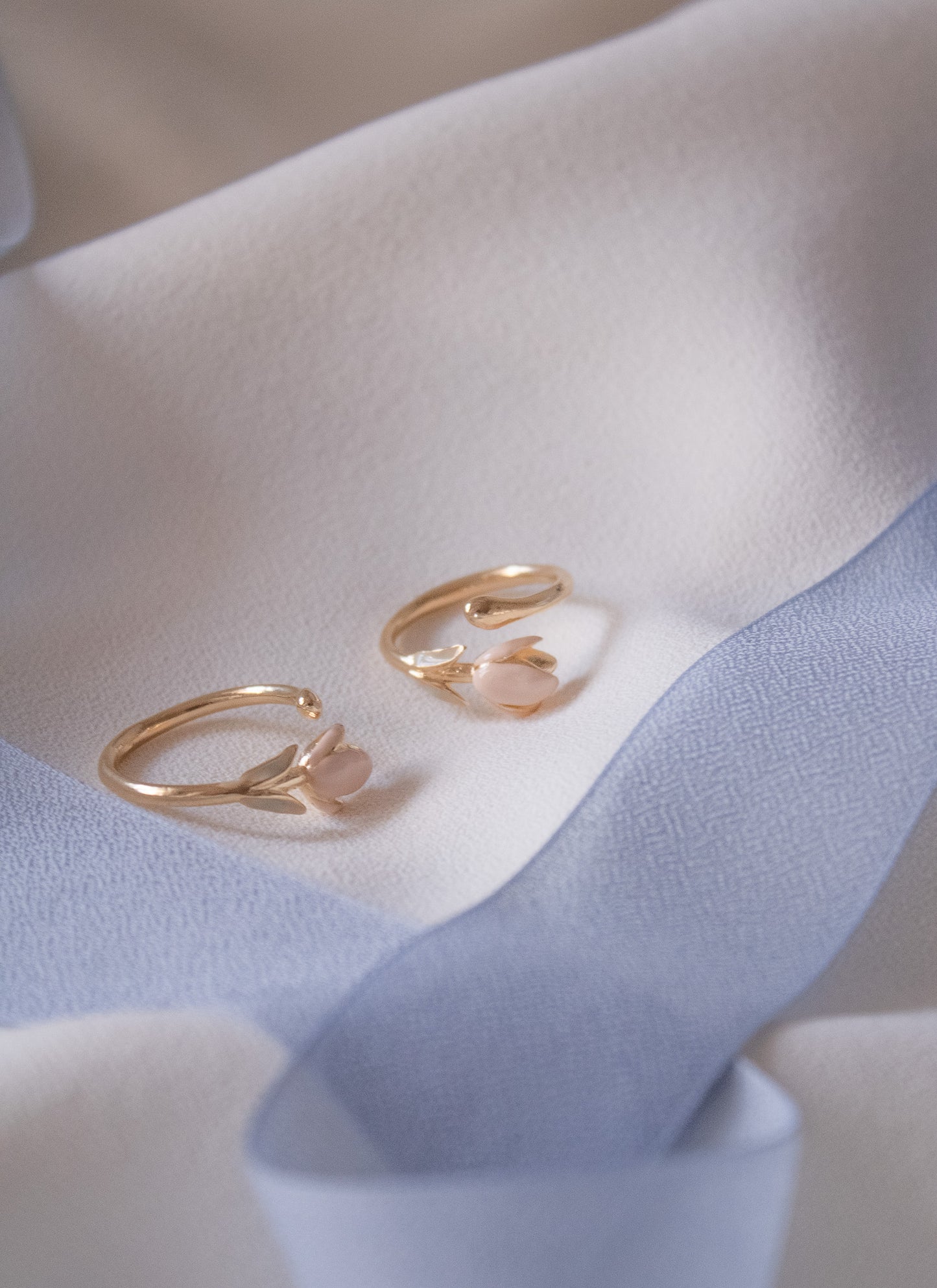 Anello Tulipano Singolo aperto sopra