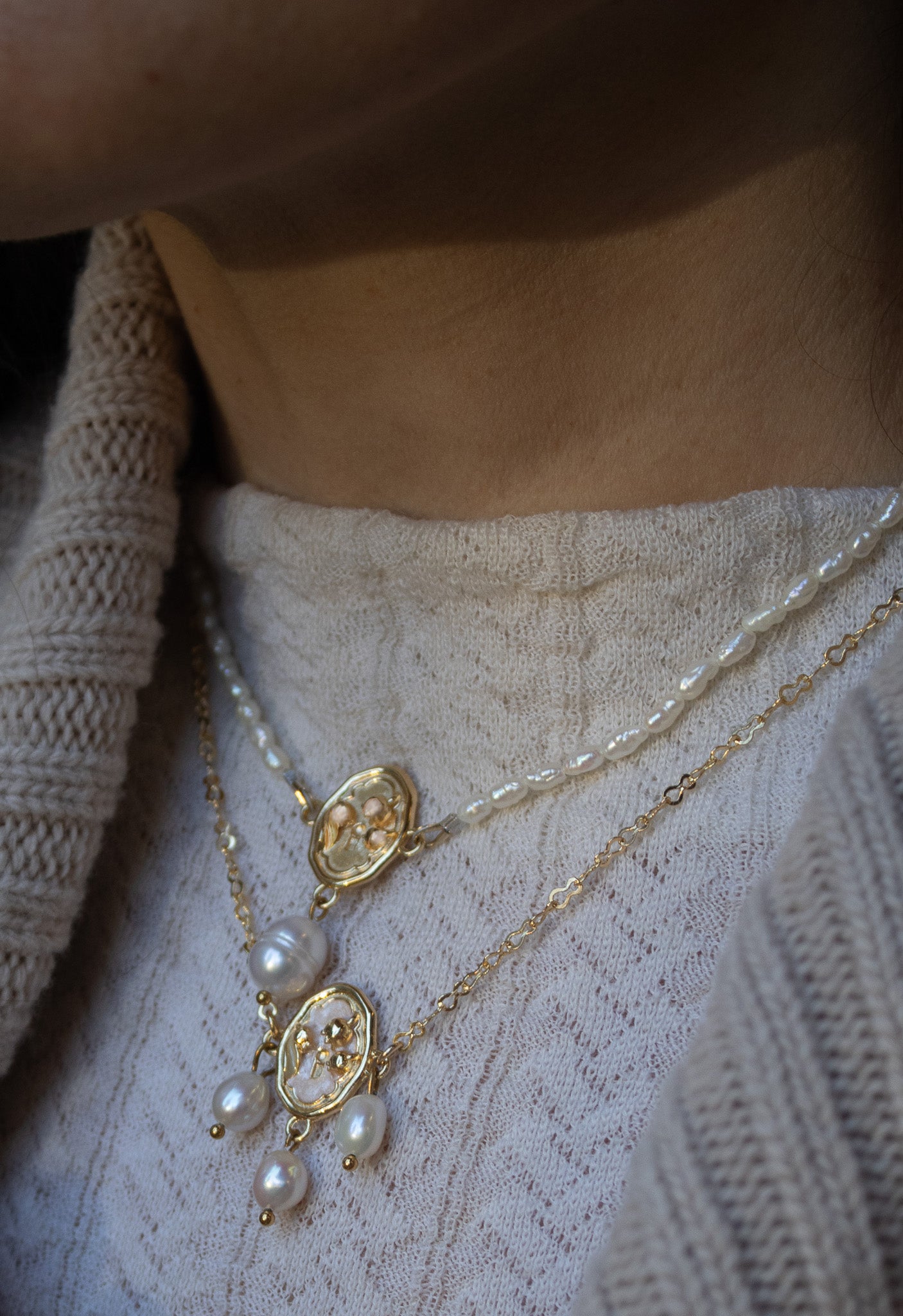 Collana di Perle con Serratura "Try try try"