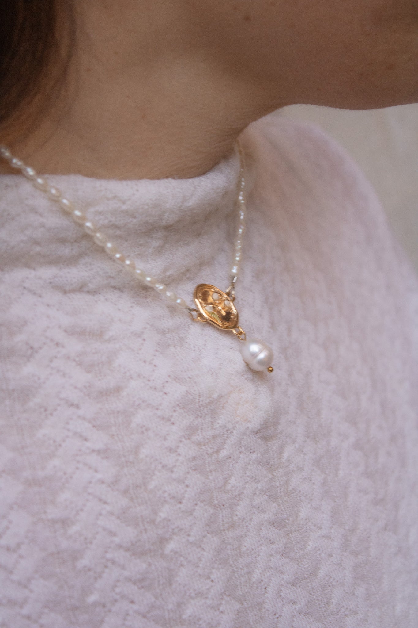 Collana di Perle con Serratura "Try try try"