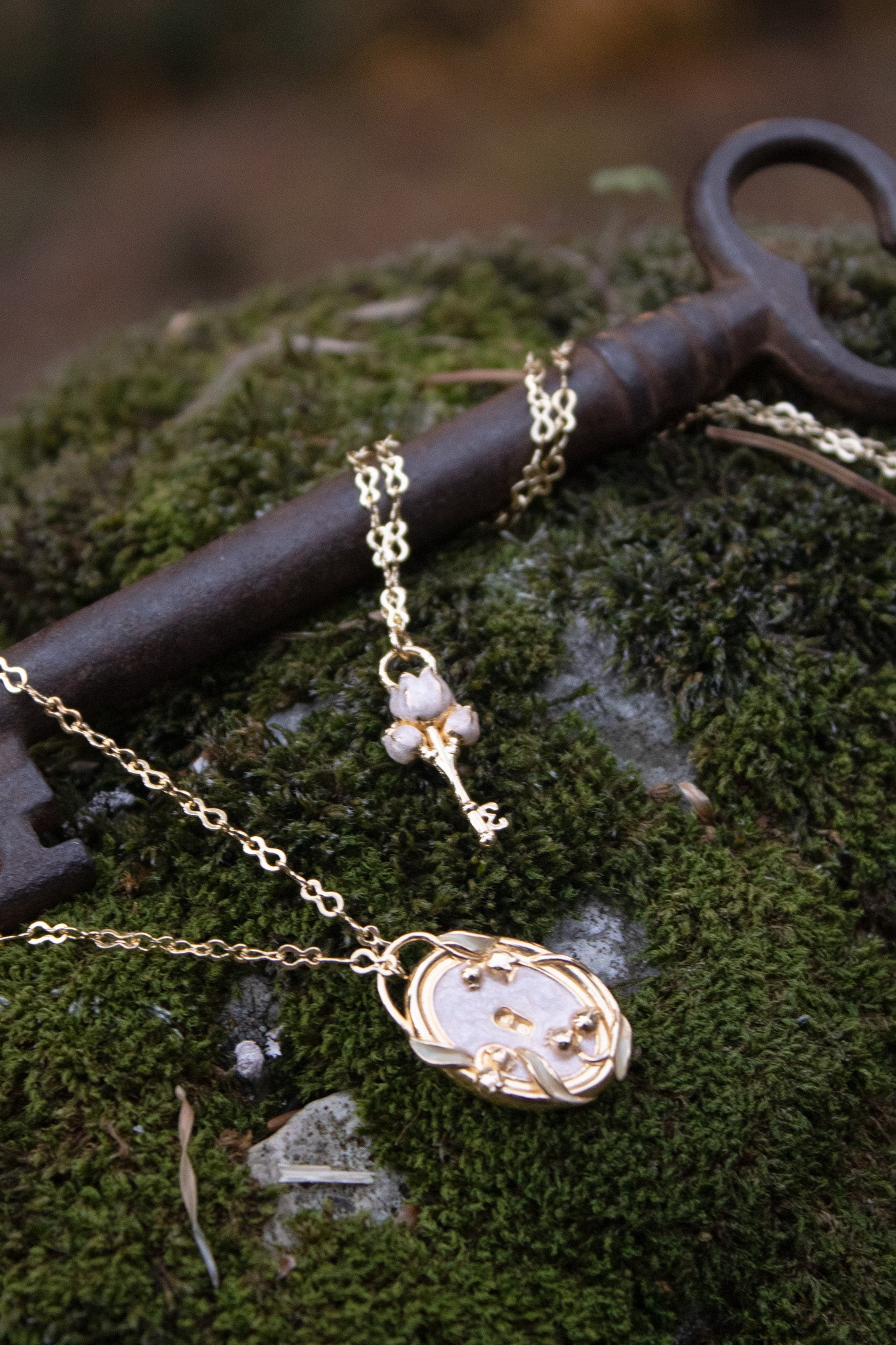 Collana Medaglione Serratura "Il Giardino sei Tu"