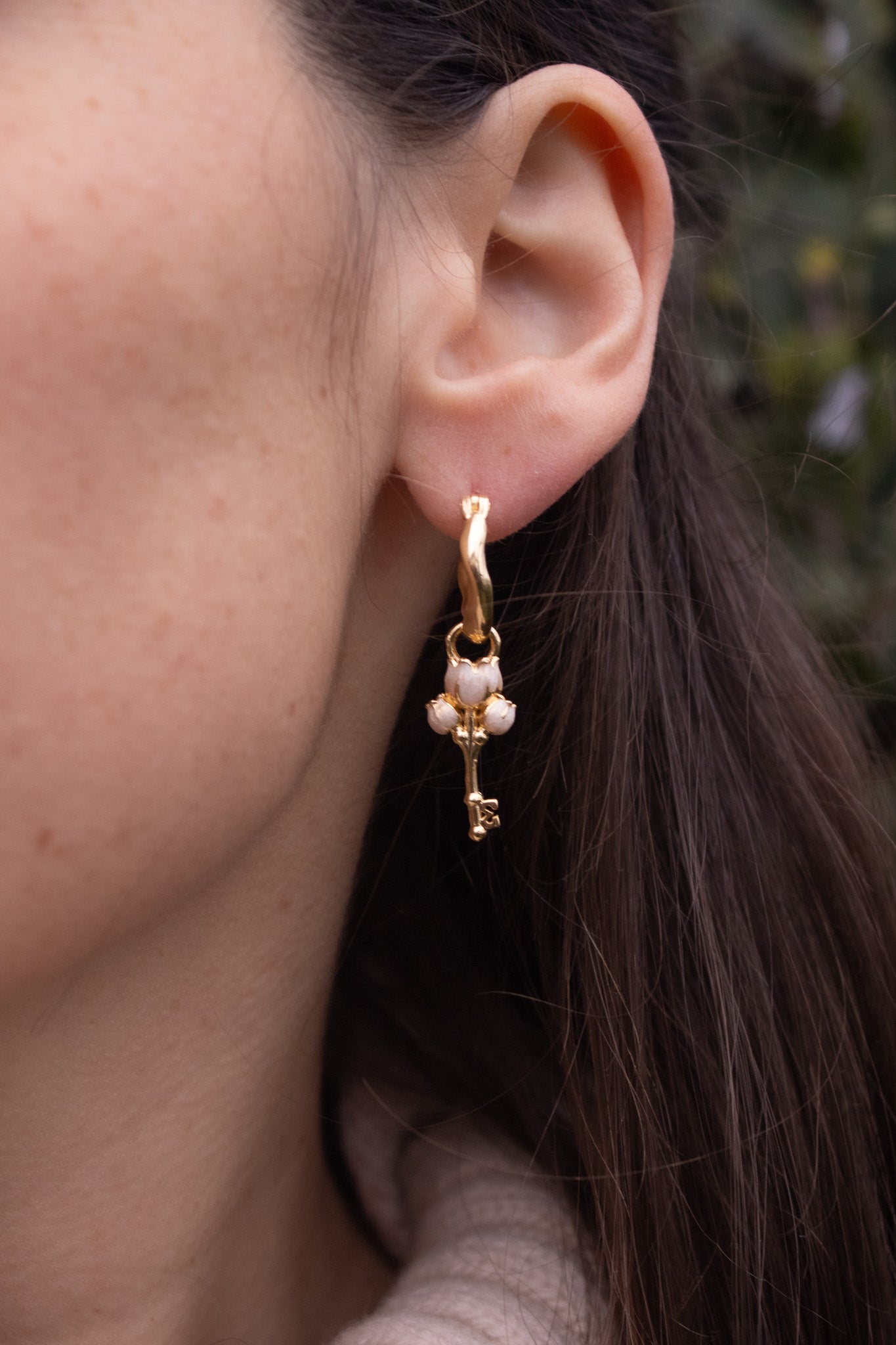 Mono Orecchino Chiave del giardino Mughetto