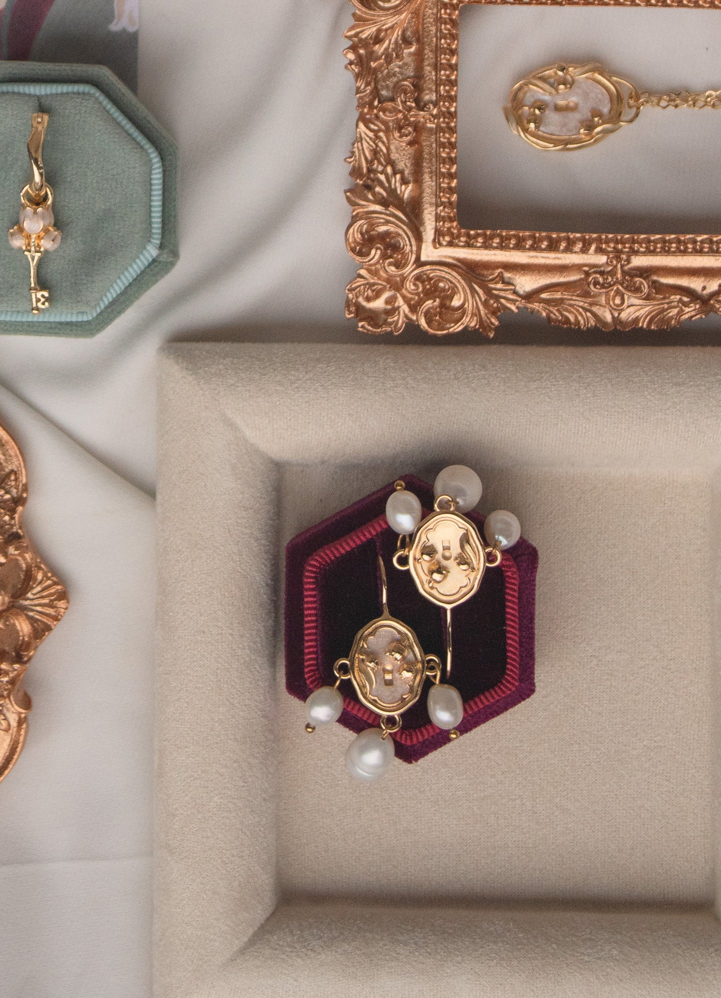 Orecchini Perle Serratura "Try try try"