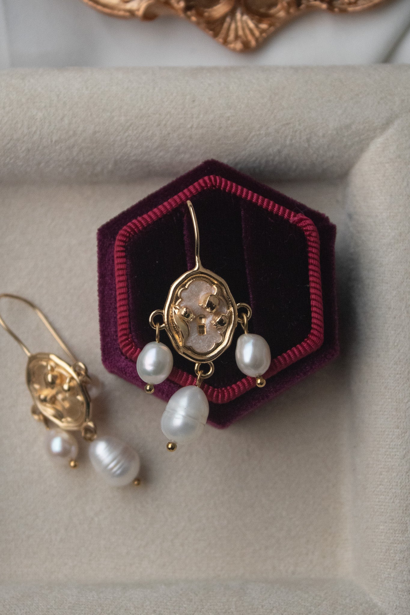 Orecchini Perle Serratura "Try try try"