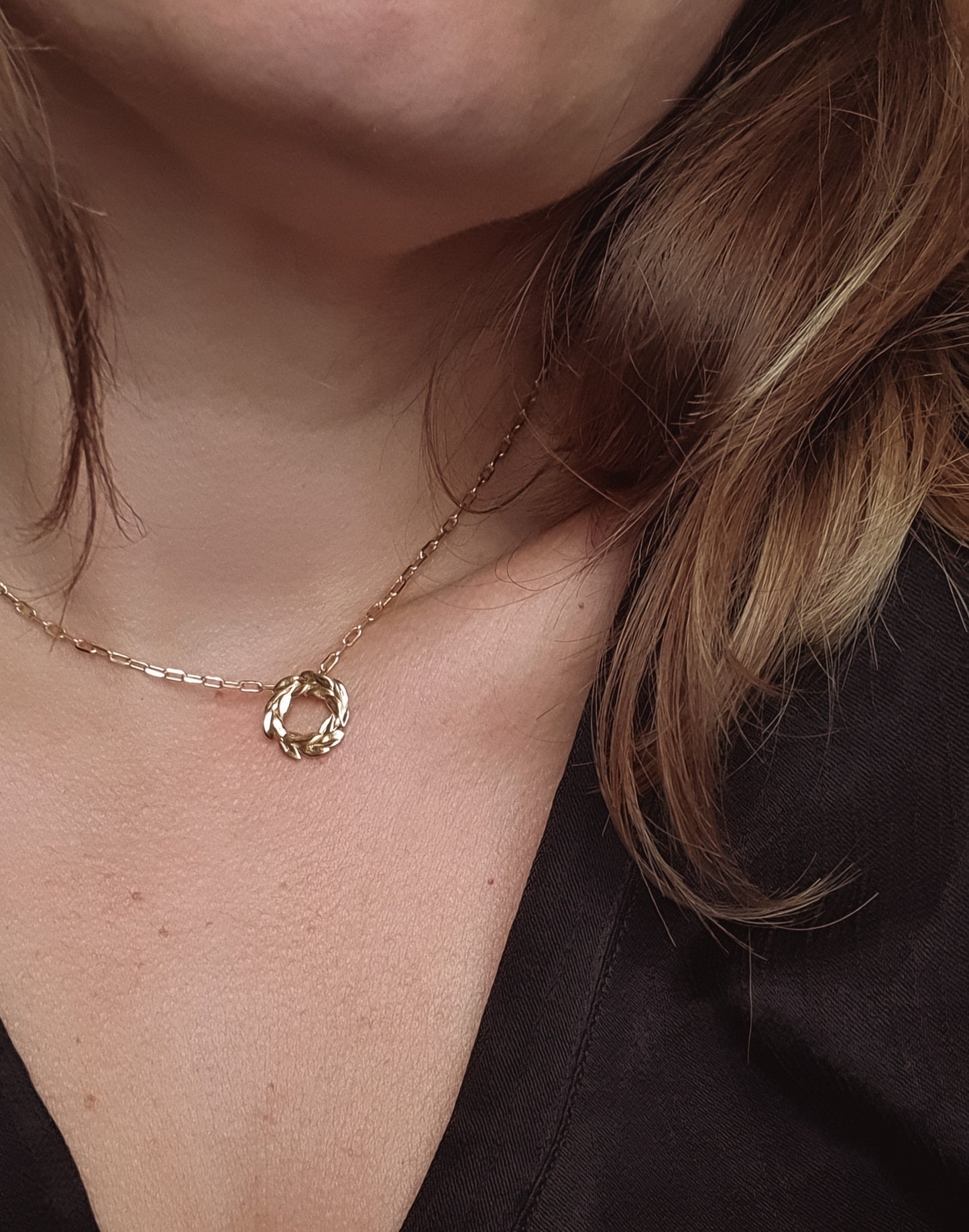 collana laurea con alloro 