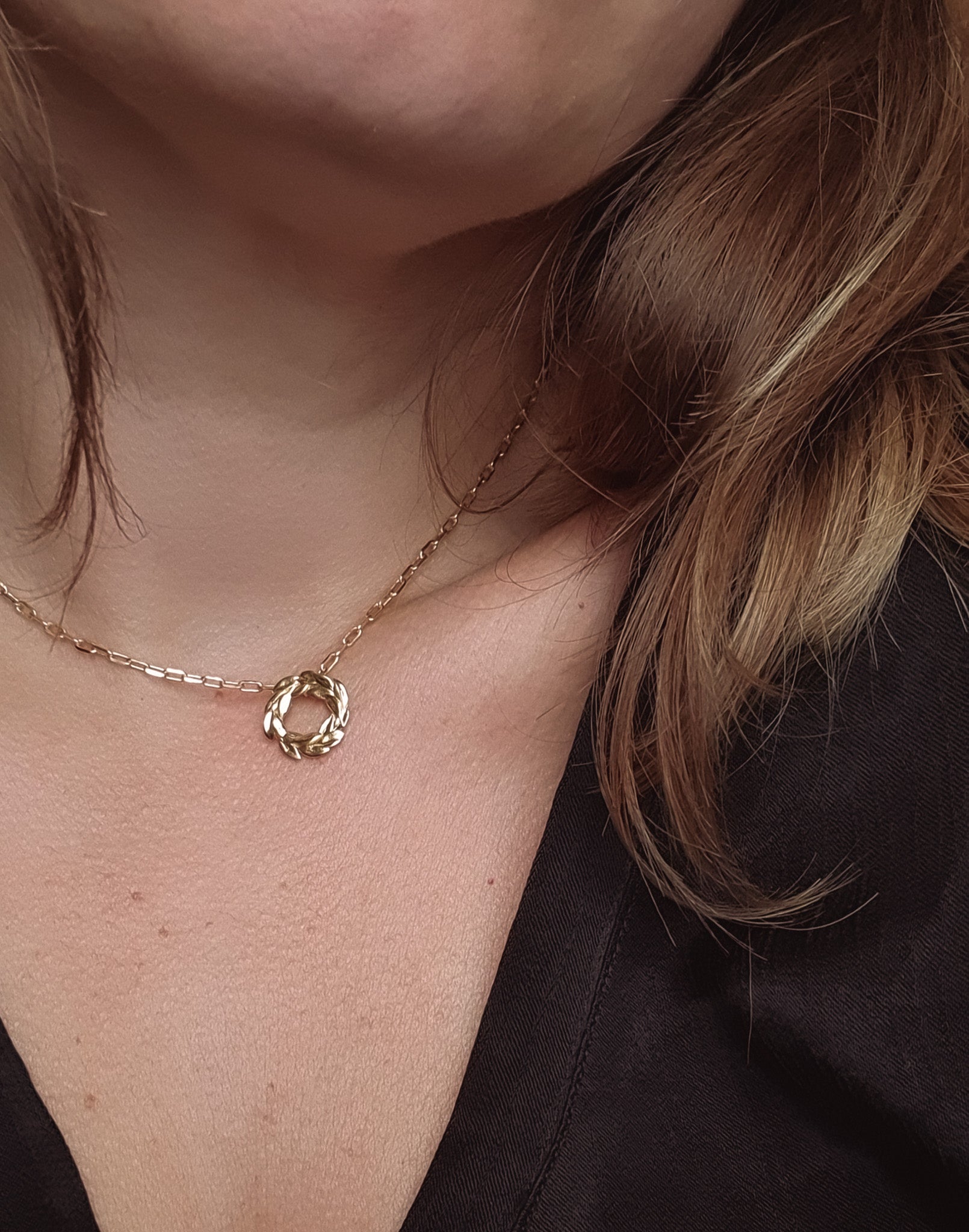 collana laurea con alloro 