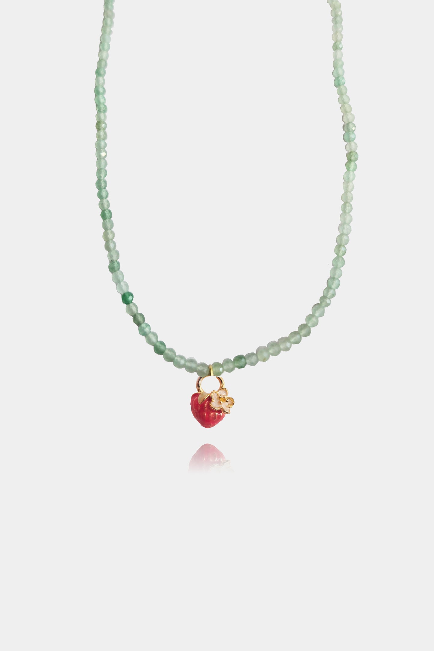 Collana in agata verde con o senza ciondolo Lampone della Gentilezza