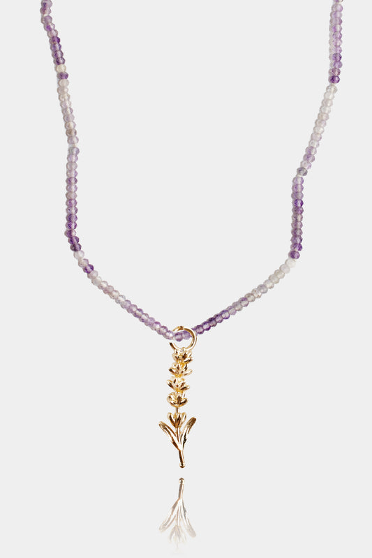 Collana con Ametiste in sfumatura e lavanda
