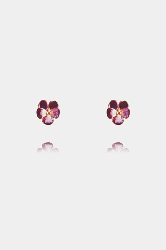 Orecchini a perno Violetta del Pensiero