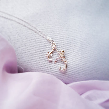 Collana "Fleurinome"  - Iniziale Floreale