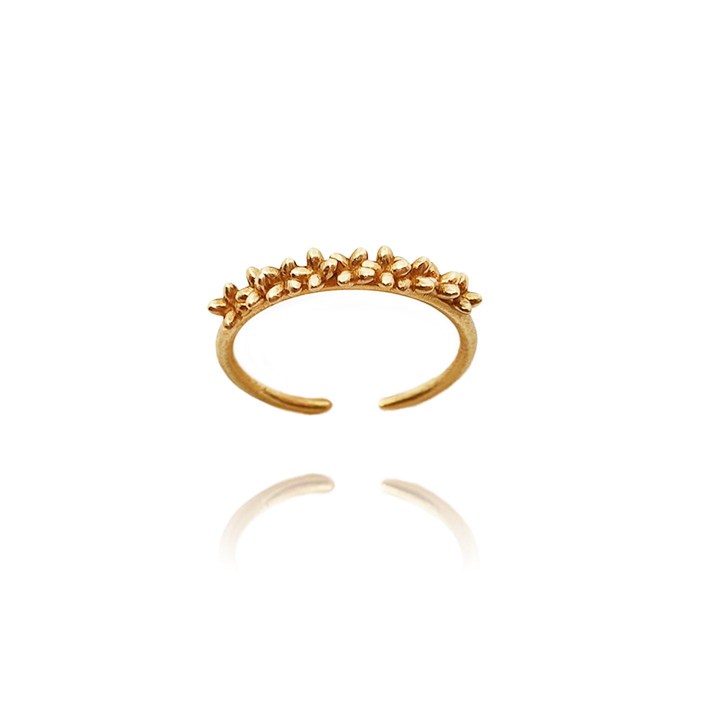Anello Regolabile Coroncina di fiori