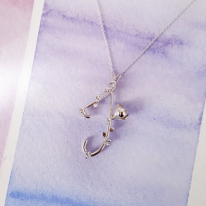Collana "Fleurinome"  - Iniziale Floreale